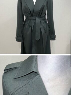 Trouve Dark Green Trench Coat